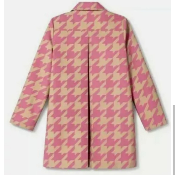 NWOT Isaac Mizrahi Pink Houndstooth Jacket Target 20th Anniversary Womens Sz S - Picture 3 of 8